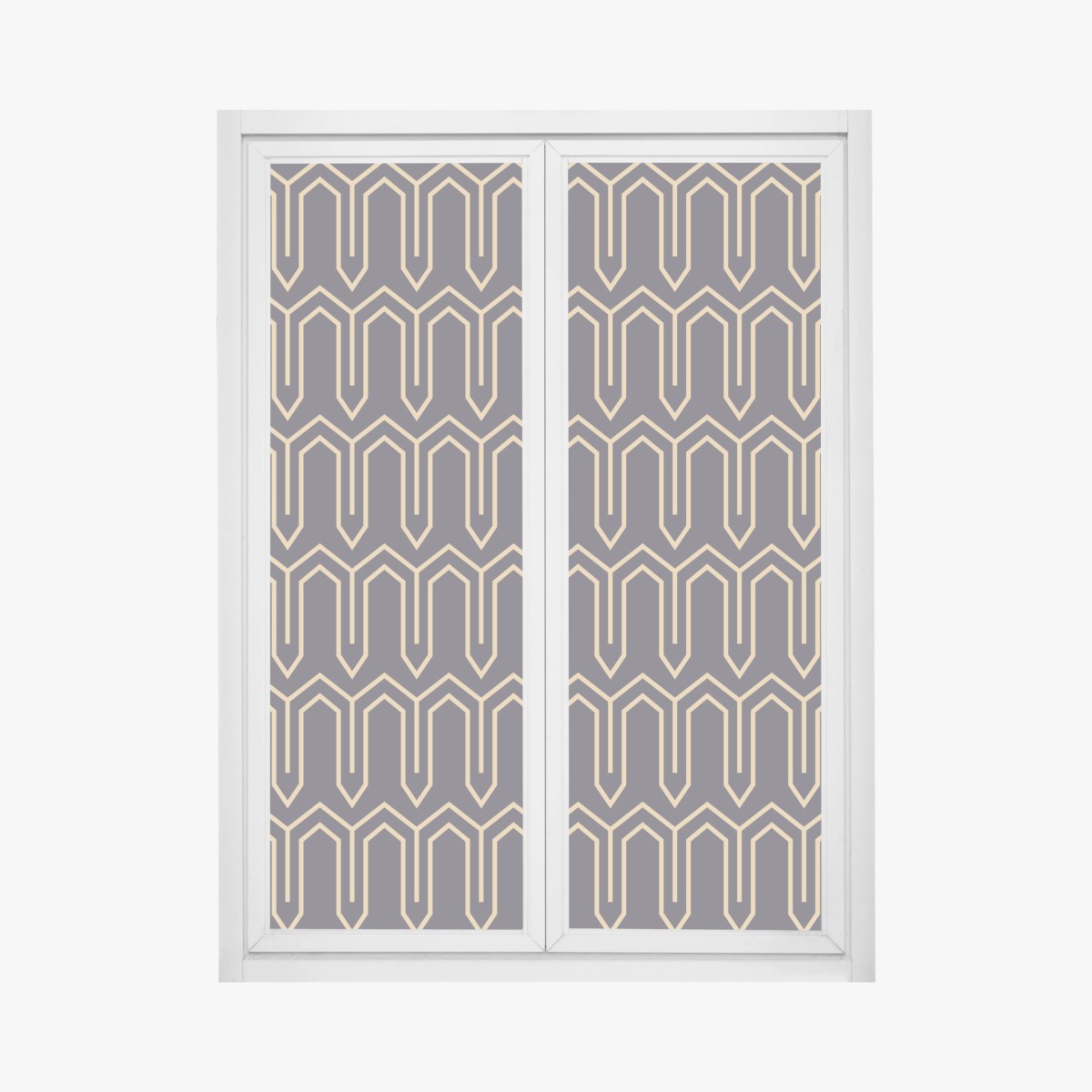 Fensteraufkleber art deco geometrisches muster in gold und schwarz – Wallnifity®