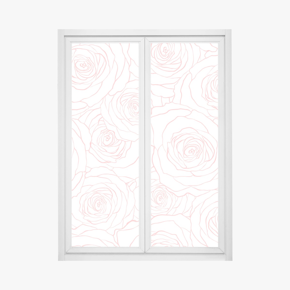 Fensteraufkleber zartes muster rosa rosen – Wallnifity® Fensteraufkleber zartes muster rosa rosen – Wallnifity®