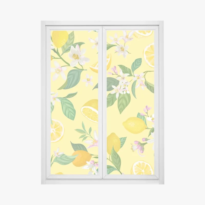 Fensteraufkleber aquarell eukalyptus blättermuster – Wallnifity®