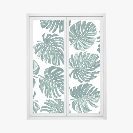Fensteraufkleber monstera blatt botanisches muster – Wallnifity®