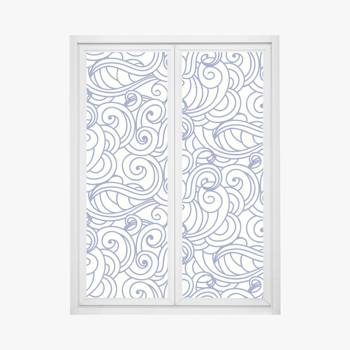 Fensteraufkleber nahtloses blaues wirbelmuster – Wallnifity® Fensteraufkleber nahtloses blaues wirbelmuster – Wallnifity®