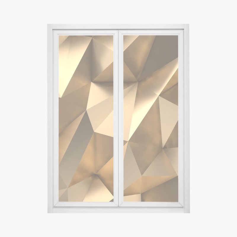 Fensteraufkleber goldenes geometrisches kreismuster – Wallnifity®
