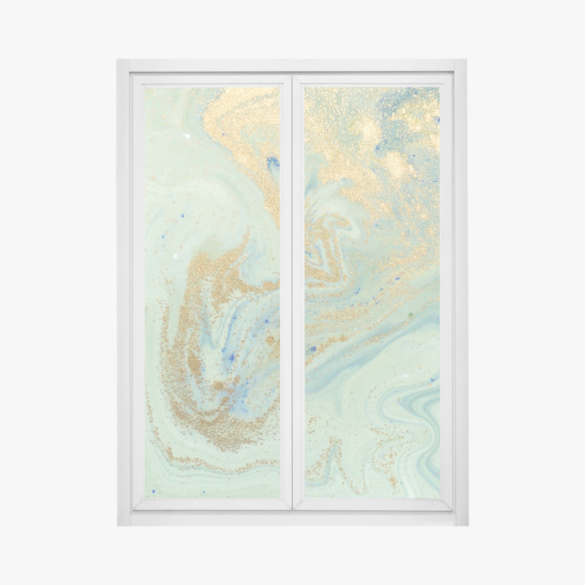 Fensteraufkleber türkiser marmor mit goldenen akzenten – Wallnifity® Fensteraufkleber türkiser marmor mit goldenen akzenten – Wallnifity®