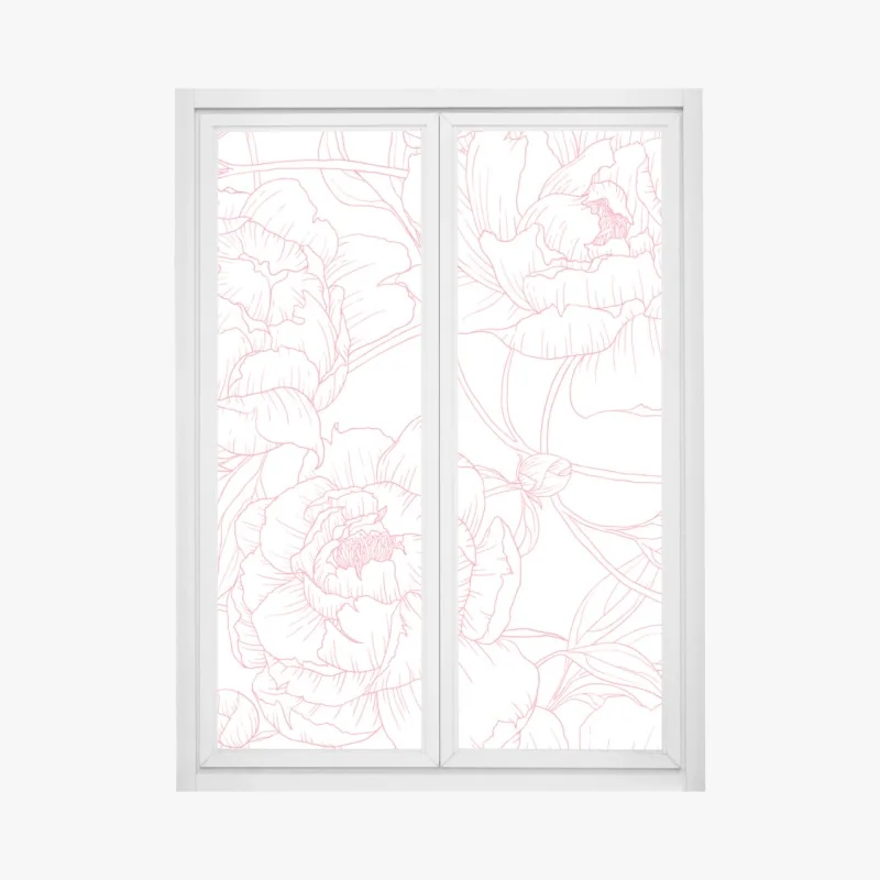 Fensteraufkleber symmetrische hängebrücke in schwarzweiß – Wallnifity®