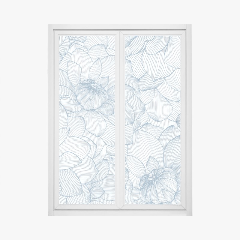 Fensteraufkleber zartes rosa pfingstrosenmuster – Wallnifity®