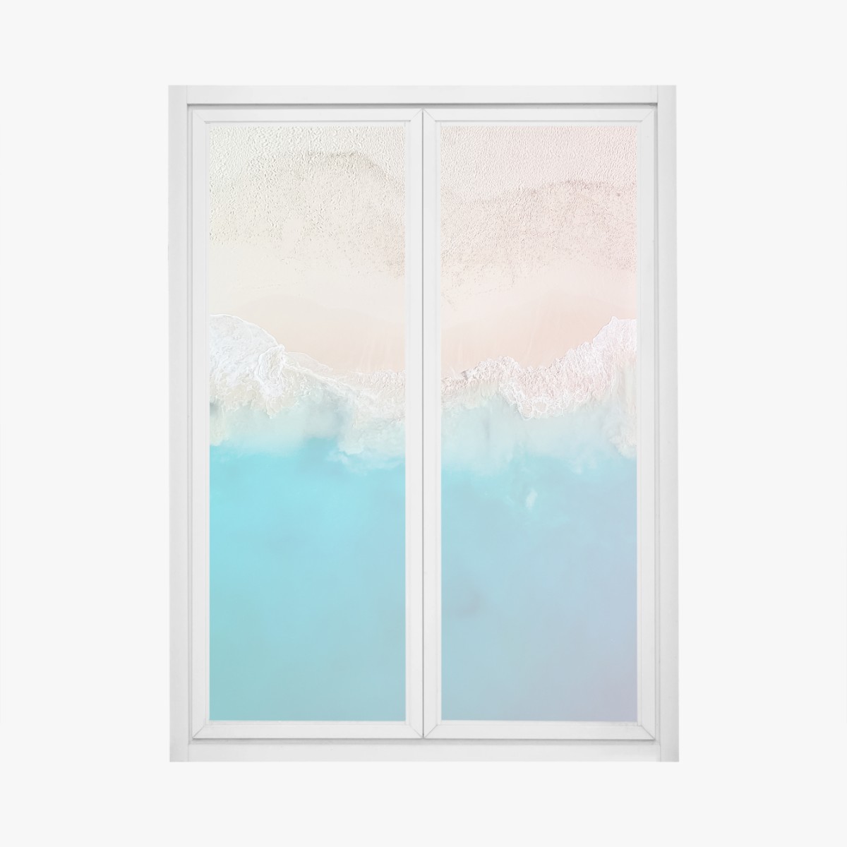 Fensteraufkleber pastell türkis strand aus der luft – Wallnifity® Fensteraufkleber pastell türkis strand aus der luft – Wallnifity®