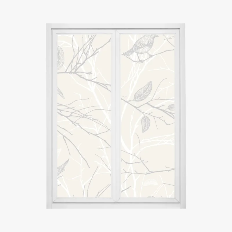 Fensteraufkleber zarte löwenzahnsamen in monochrom – Wallnifity®