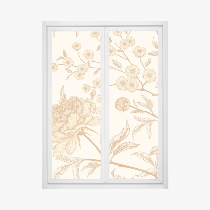 Fensteraufkleber goldenes art deco muster – Wallnifity®