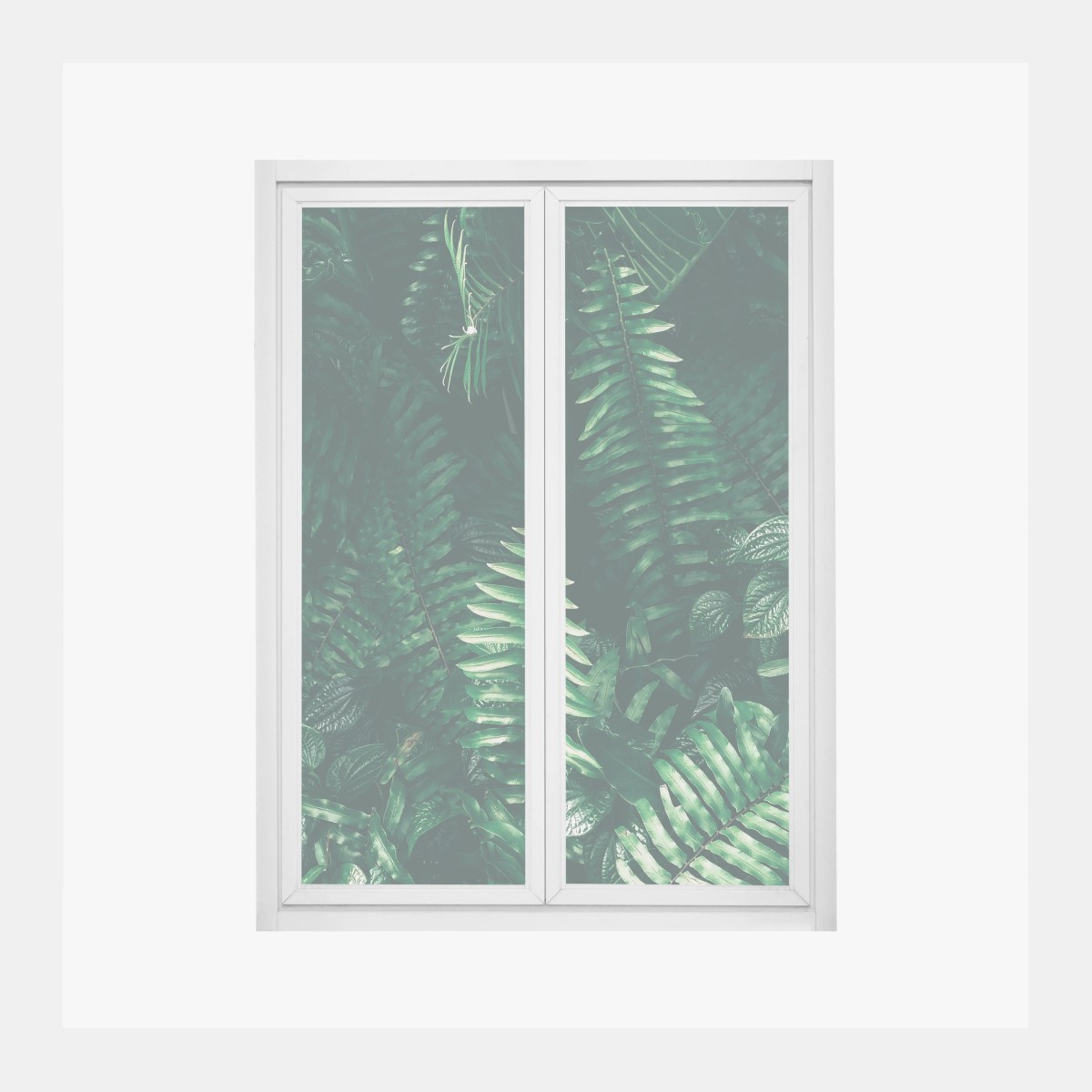 Fensteraufkleber üppige tropische grüne blätter – Wallnifity® Fensteraufkleber üppige tropische grüne blätter – Wallnifity®