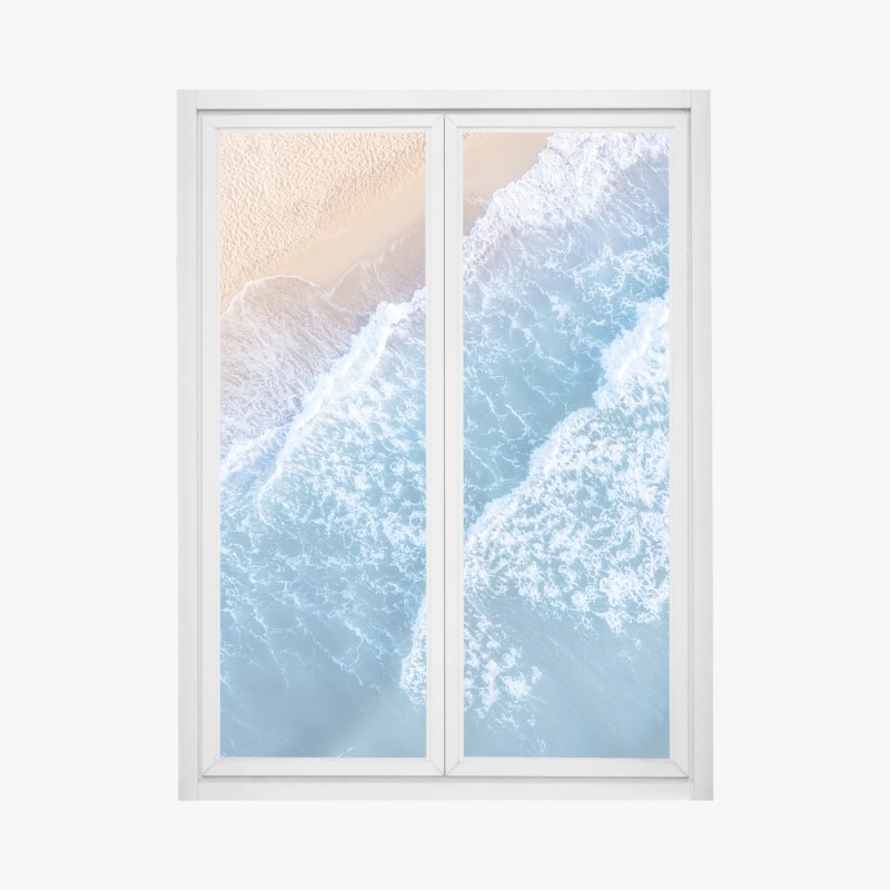 Fensteraufkleber friedlicher wasserfall Jiulong in Luoping, China – Wallnifity®