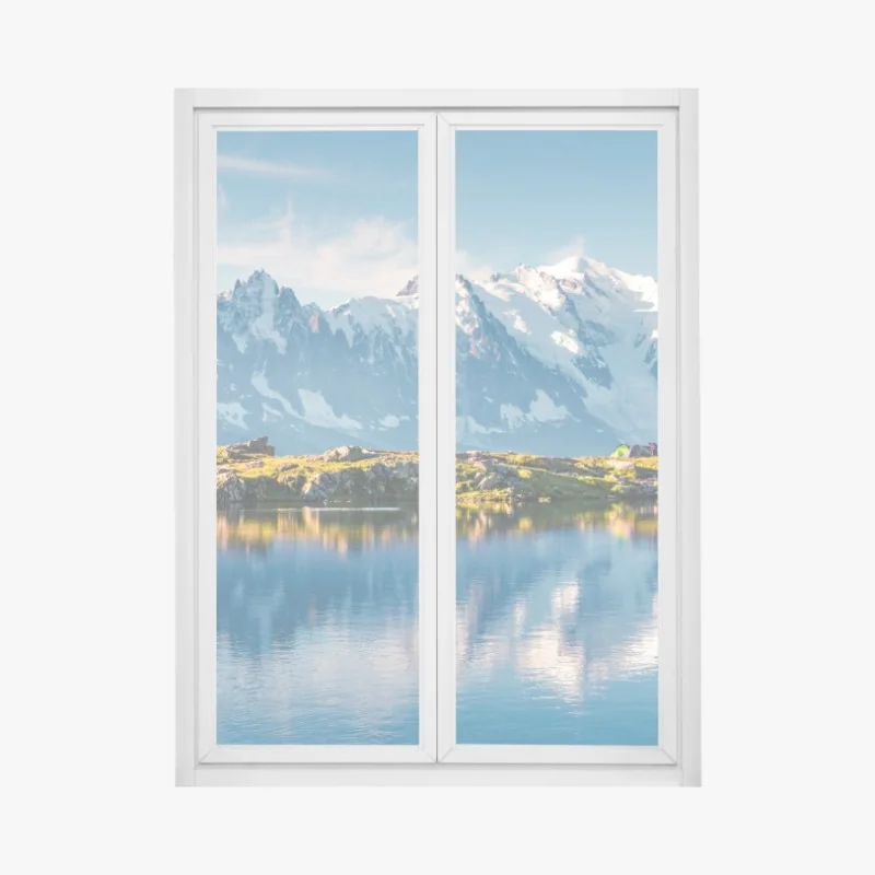 Fensteraufkleber tropische orchideen in aquarell und palmblättern – Wallnifity®