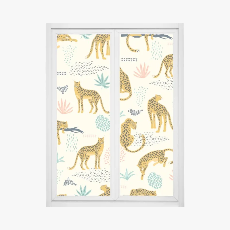 Fensteraufkleber leuchtender sonnenblumenstrauß auf gelbem hintergrund – Wallnifity®