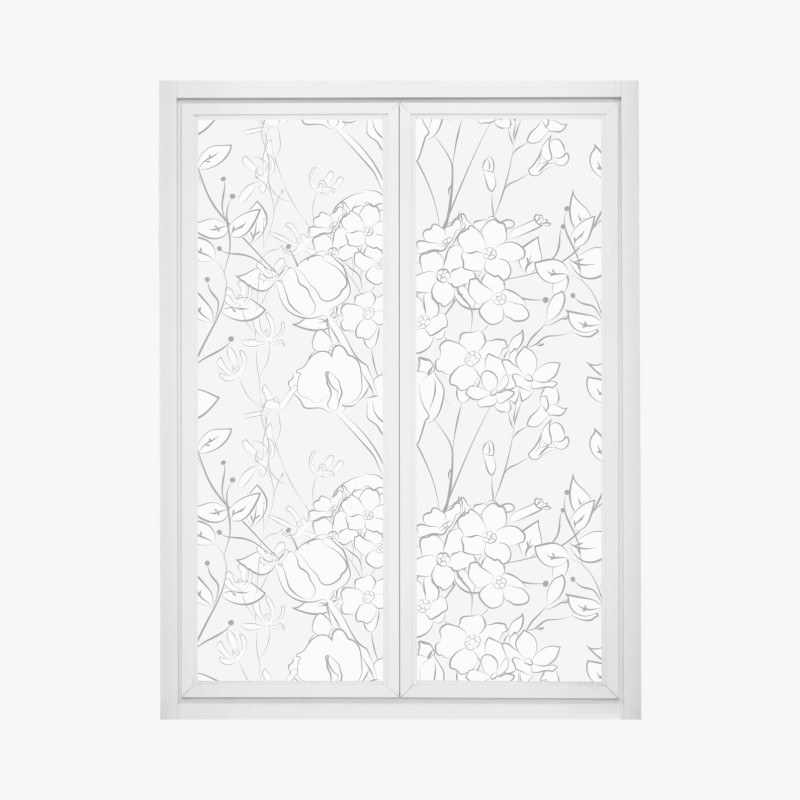 Fensteraufkleber monochromes bogenmuster – Wallnifity®