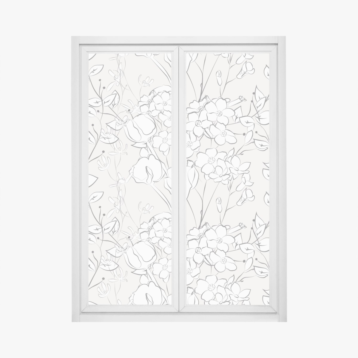 Fensteraufkleber zartes pastellblumenmuster – Wallnifity® Fensteraufkleber zartes pastellblumenmuster – Wallnifity®