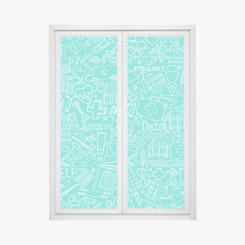 Fensteraufkleber geometrische moderne fassade in schwarzweiß – Wallnifity®