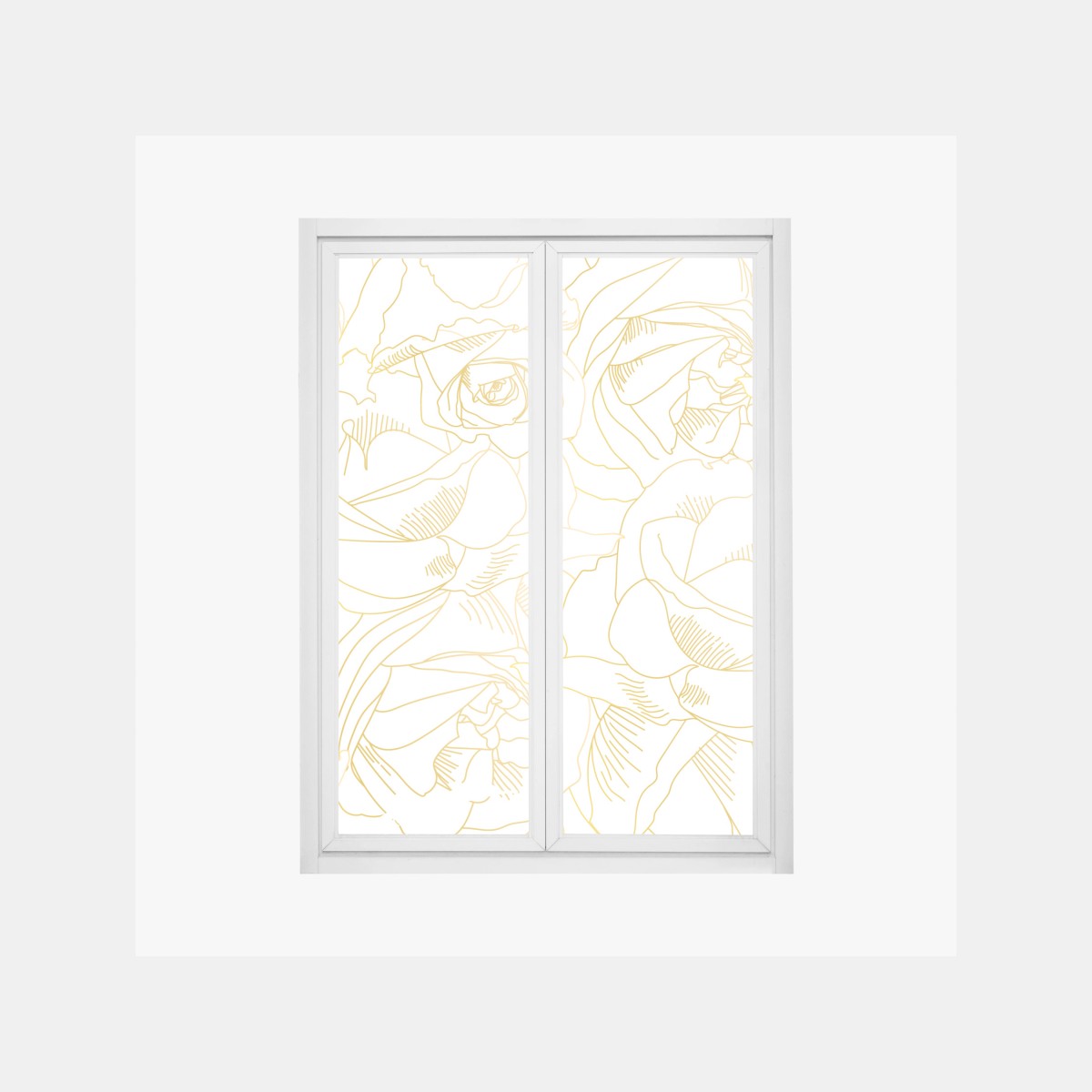 Fensteraufkleber goldene rosen linienzeichnung – Wallnifity® Fensteraufkleber goldene rosen linienzeichnung – Wallnifity®