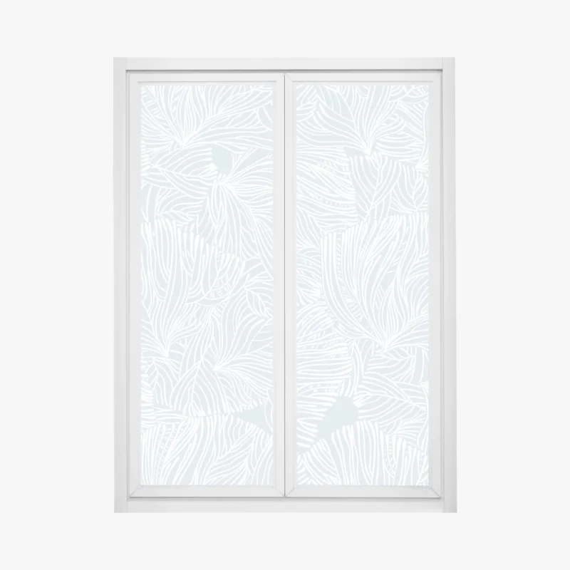 Fensteraufkleber sanftes blaues botanisches muster – Wallnifity® Fensteraufkleber sanftes blaues botanisches muster – Wallnifity®