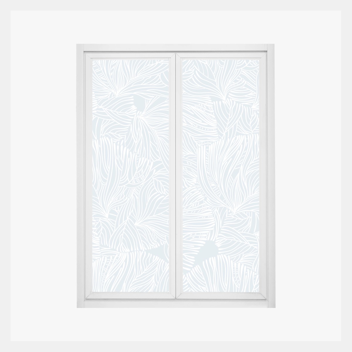 Fensteraufkleber sanftes blaues botanisches muster – Wallnifity® Fensteraufkleber sanftes blaues botanisches muster – Wallnifity®