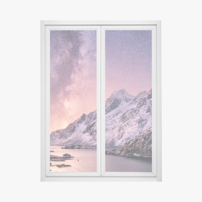 Fensteraufkleber sonnenuntergang über Puerto de Santiago, Teneriffa – Wallnifity®