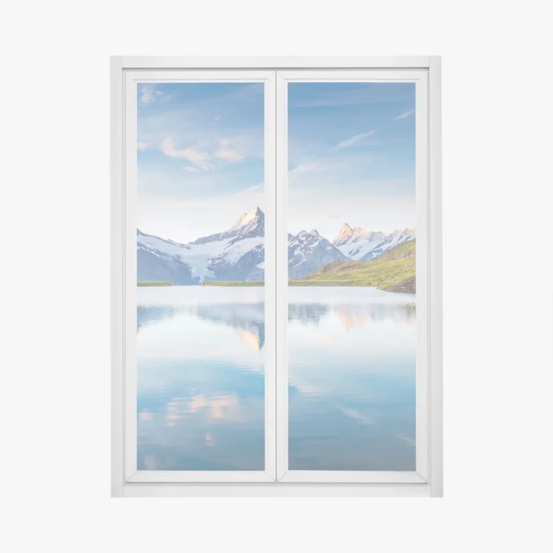 Fensteraufkleber nebliger steg im tropischen dschungel – Wallnifity®