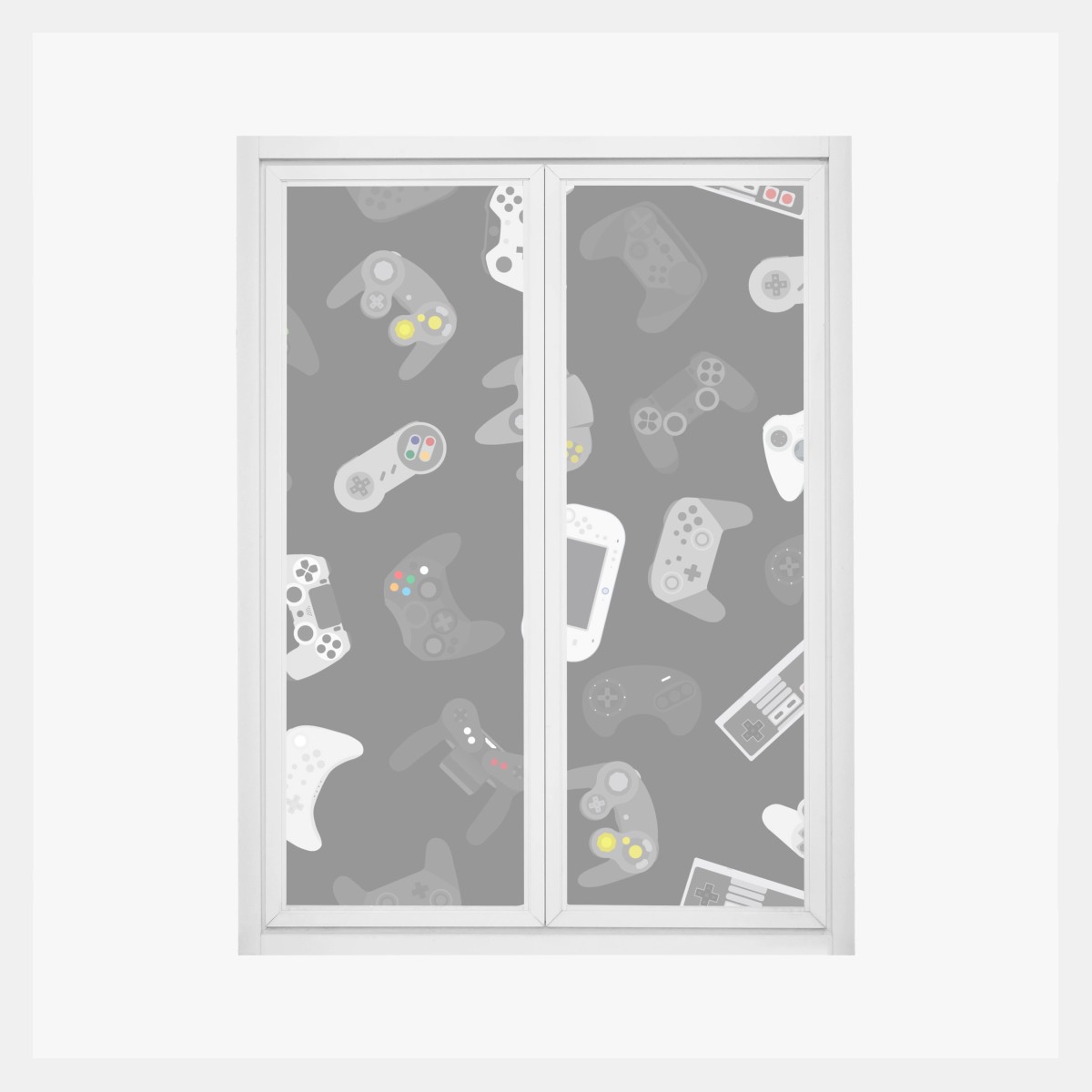 Fensteraufkleber retro controller muster – Wallnifity® Fensteraufkleber retro controller muster – Wallnifity®