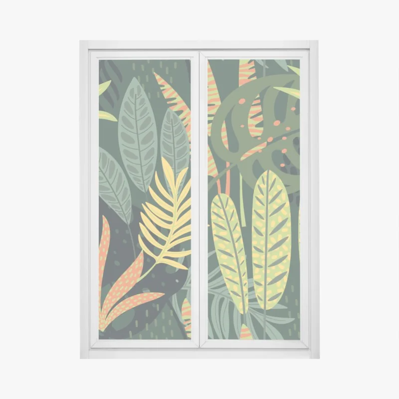 Fensteraufkleber marineblau-goldene marmorabstraktion – Wallnifity®