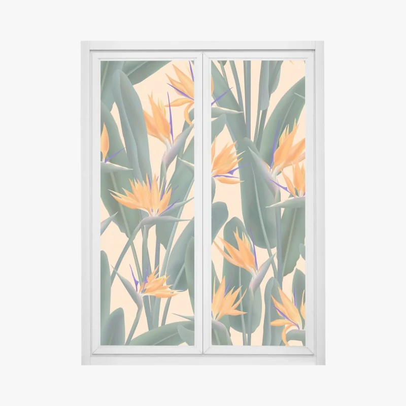 Fensteraufkleber abstrakte stahlbrücke in perspektive – Wallnifity®