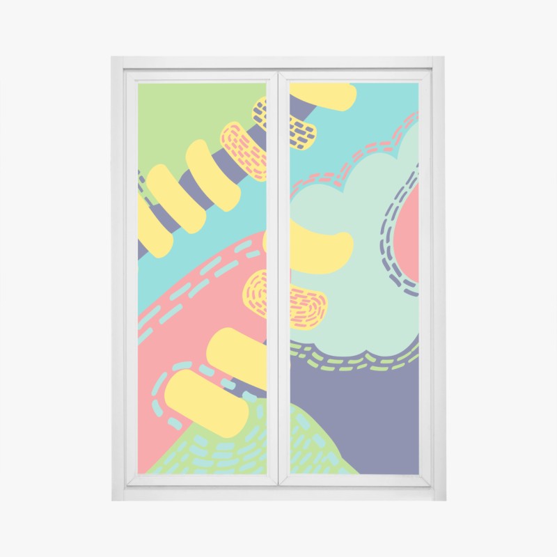 Fensteraufkleber leuchtendes abstraktes muster