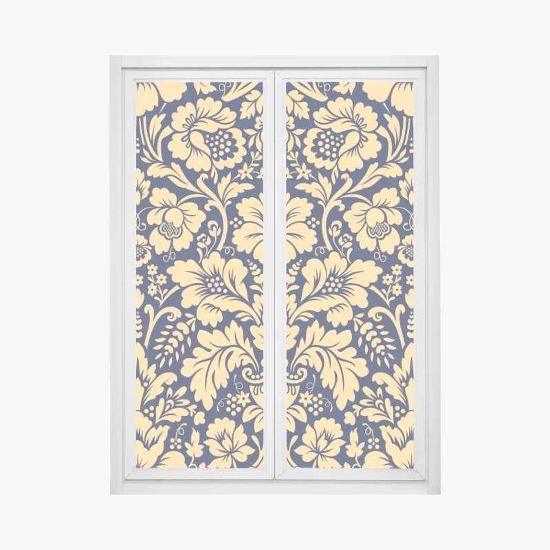 Fensteraufkleber ruhige savannenlandschaft unter klarem blauem himmel – Wallnifity®