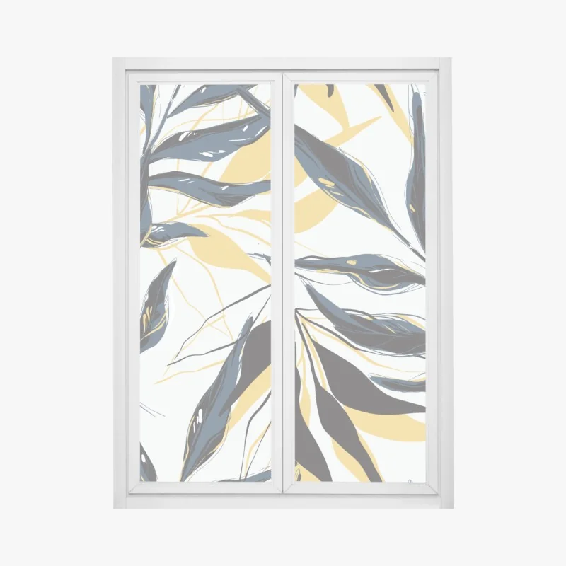 Fensteraufkleber aquarell monstera blättermuster – Wallnifity®