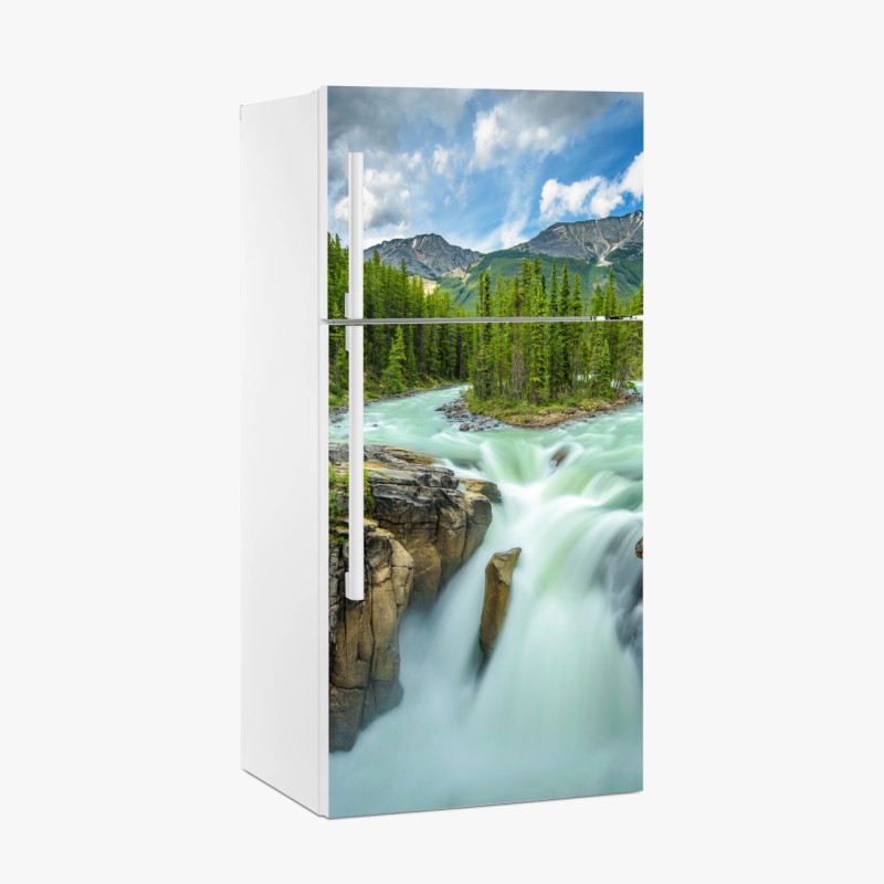 Kühlschrankaufkleber rosa pfingstrosenmuster – Wallnifity®