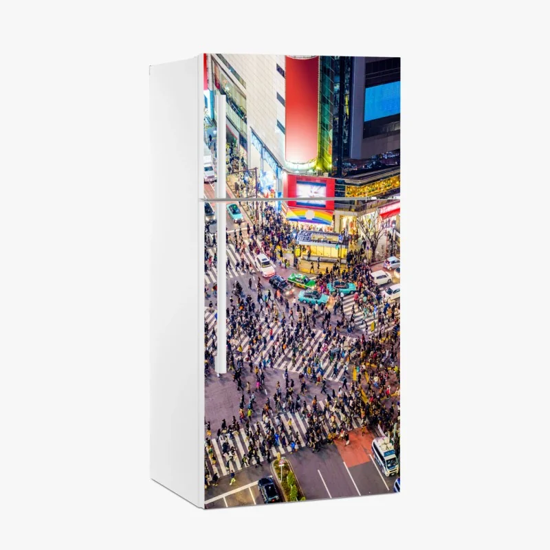 Kühlschrankaufkleber goldener sonnenuntergang über der skyline von New York – Wallnifity®