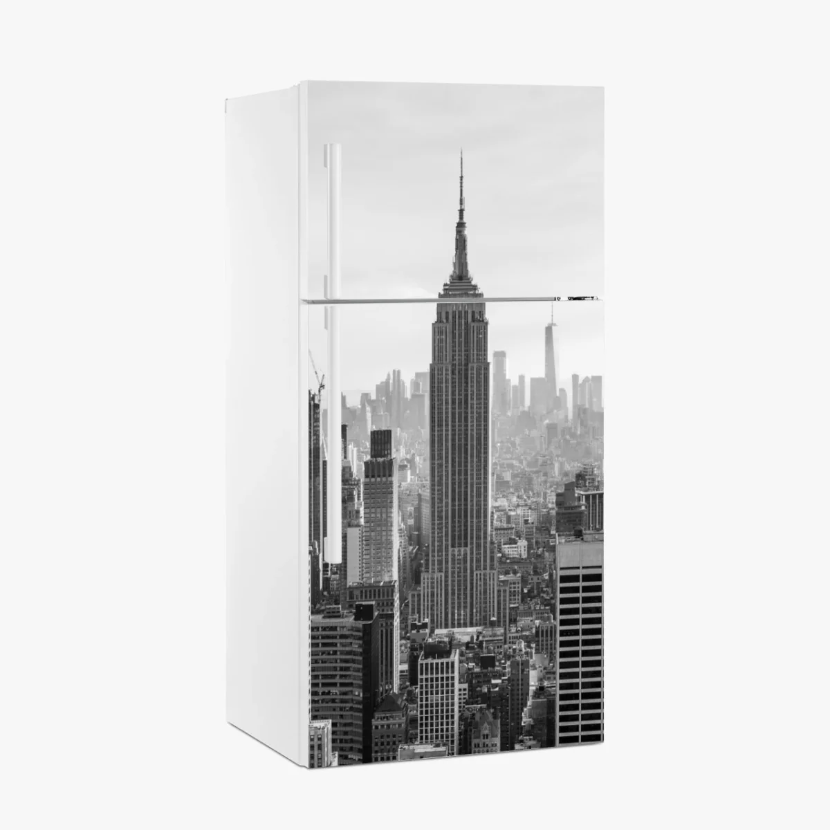 Kühlschrankaufkleber New York skyline in schwarzweiß – Wallnifity®