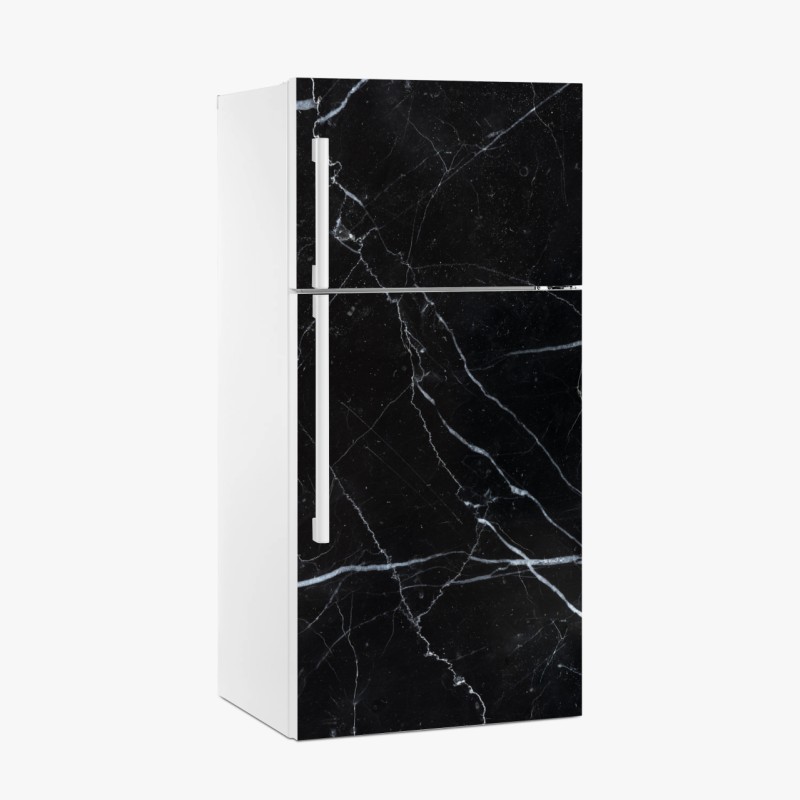 Kühlschrankaufkleber schwarze marquina marmorstruktur für moderne interieur