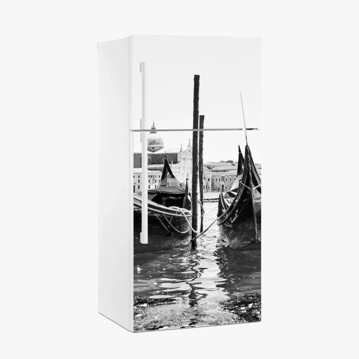 Kühlschrankaufkleber vertäute gondeln in Venedig – Wallnifity®