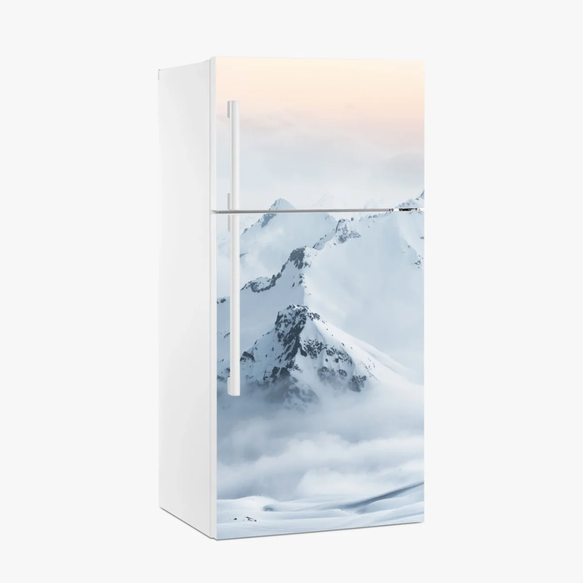 Kühlschrankaufkleber verschneite gipfel des Kaukasus im dämmerlicht – Wallnifity® Kühlschrankaufkleber verschneite gipfel des Kaukasus im dämmerlicht – Wallnifity®