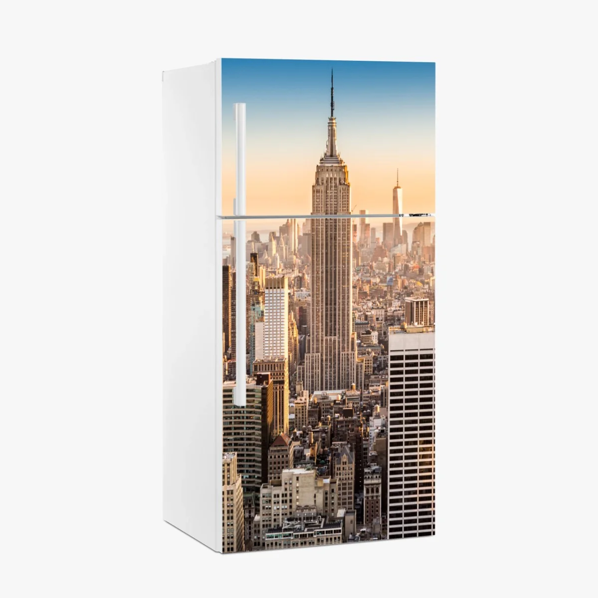 Kühlschrankaufkleber New York skyline bei goldenem licht – Wallnifity®