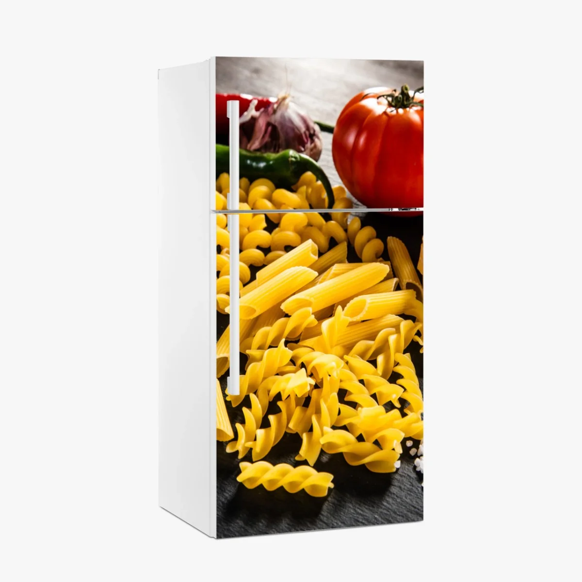 Kühlschrankaufkleber verschiedene trockene nudeln und frische zutaten – Wallnifity® Kühlschrankaufkleber verschiedene trockene nudeln und frische zutaten – Wallnifity®