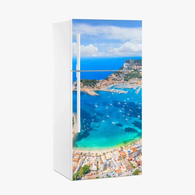 Kühlschrankaufkleber luftaufnahme der bucht von Port de Sóller