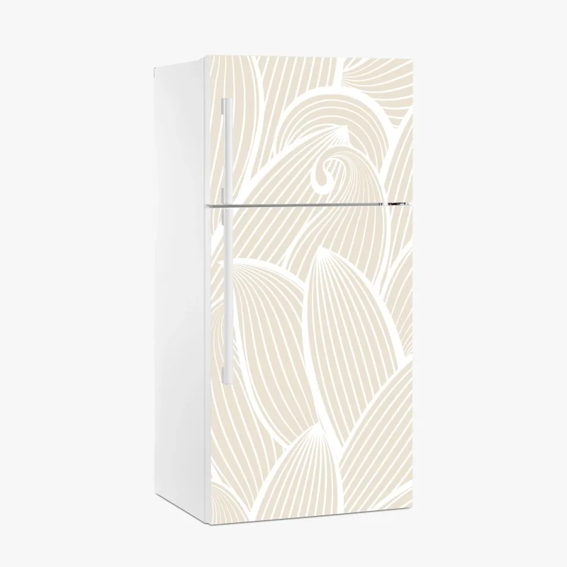 Kühlschrankaufkleber zartes beige botanisches muster
