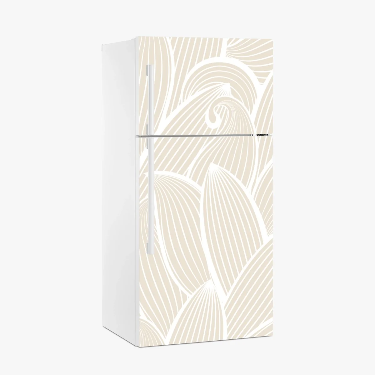 Kühlschrankaufkleber zartes beige botanisches muster – Wallnifity®