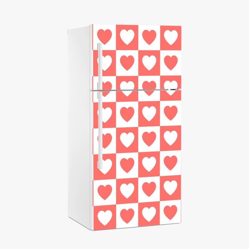 Kühlschrankaufkleber mutige geometrische komposition in blau und orange – Wallnifity®