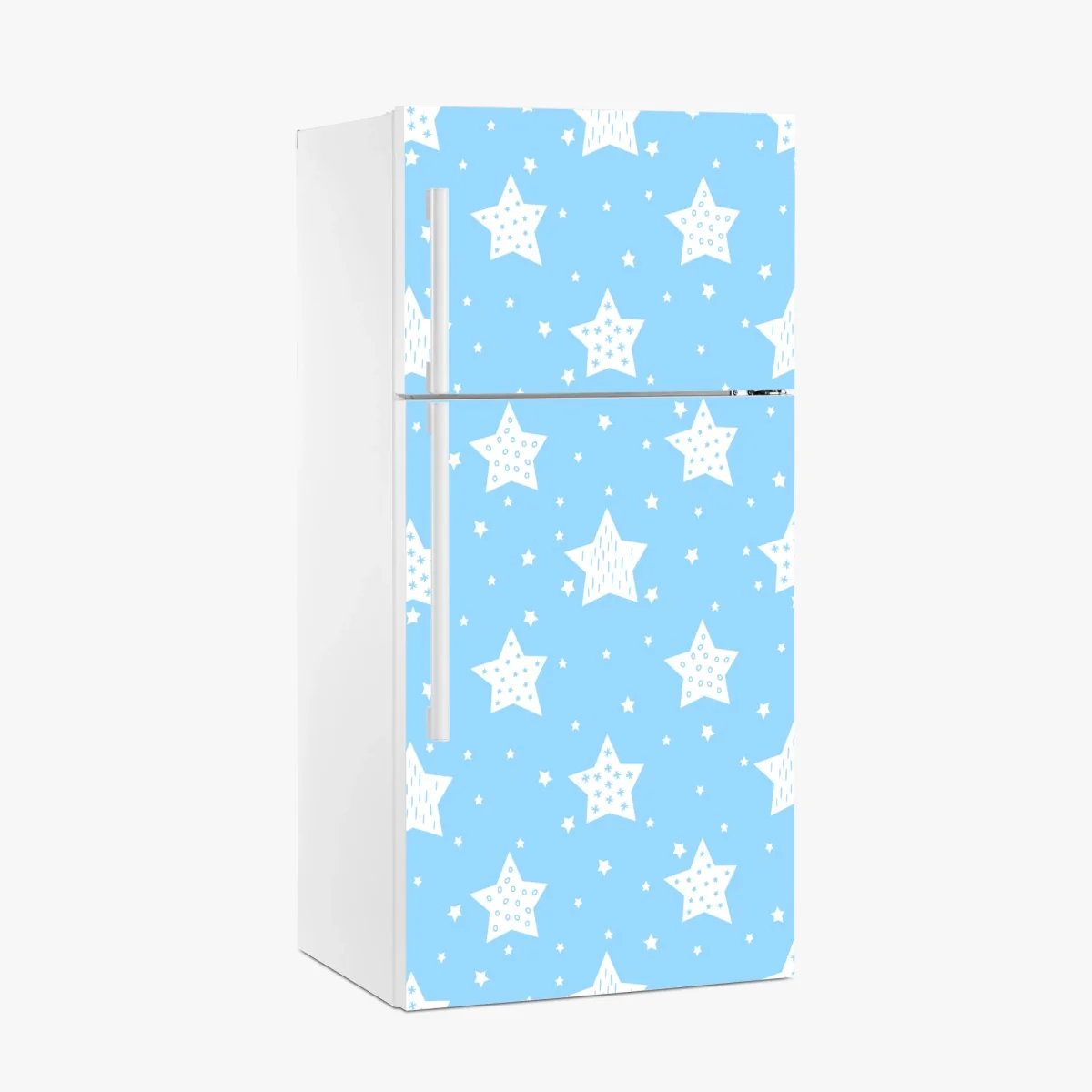 Kühlschrankaufkleber weiche blaue sterne für das kinderzimmer – Wallnifity® Kühlschrankaufkleber weiche blaue sterne für das kinderzimmer – Wallnifity®