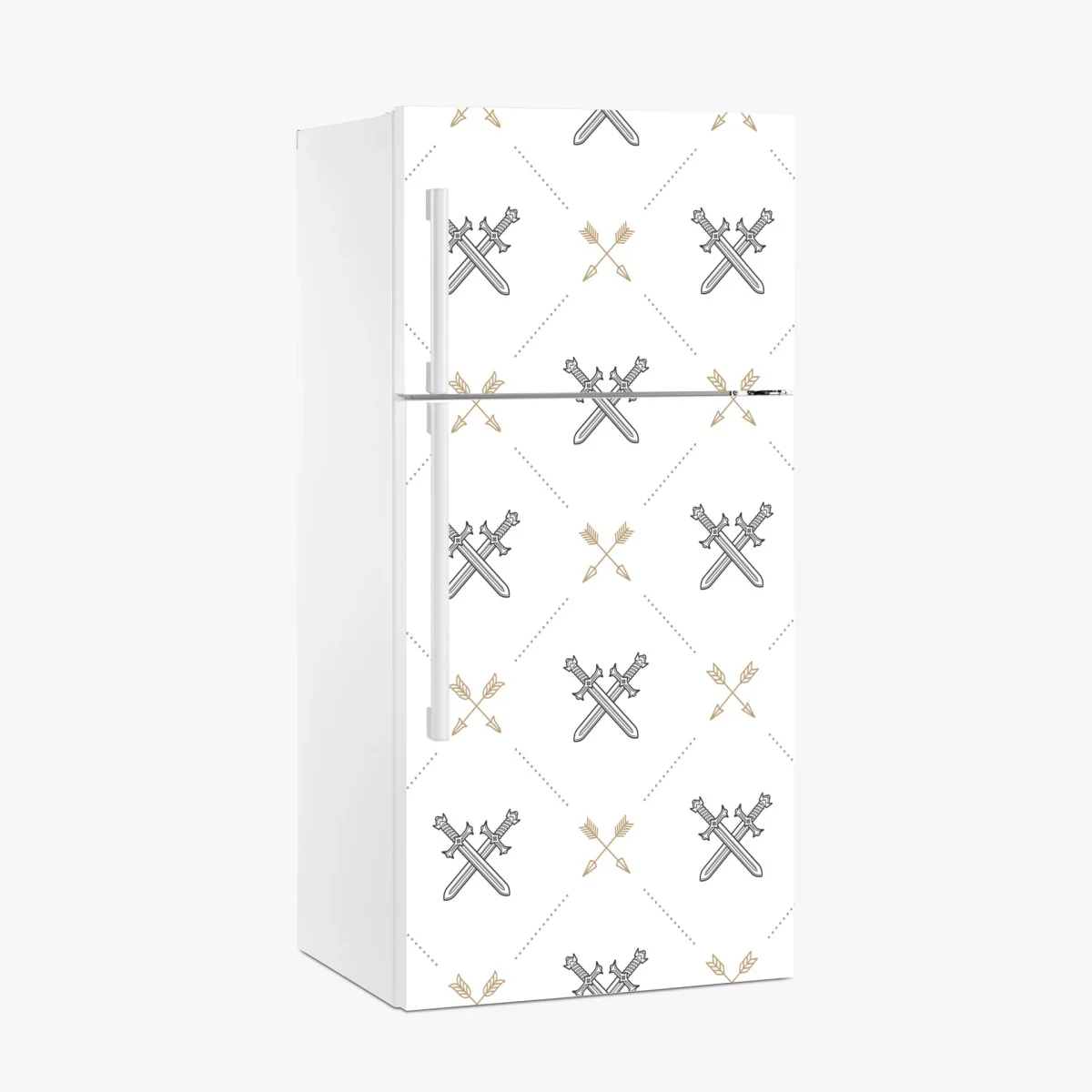 Kühlschrankaufkleber muster mit gekreuzten schwertern und pfeilen – Wallnifity®