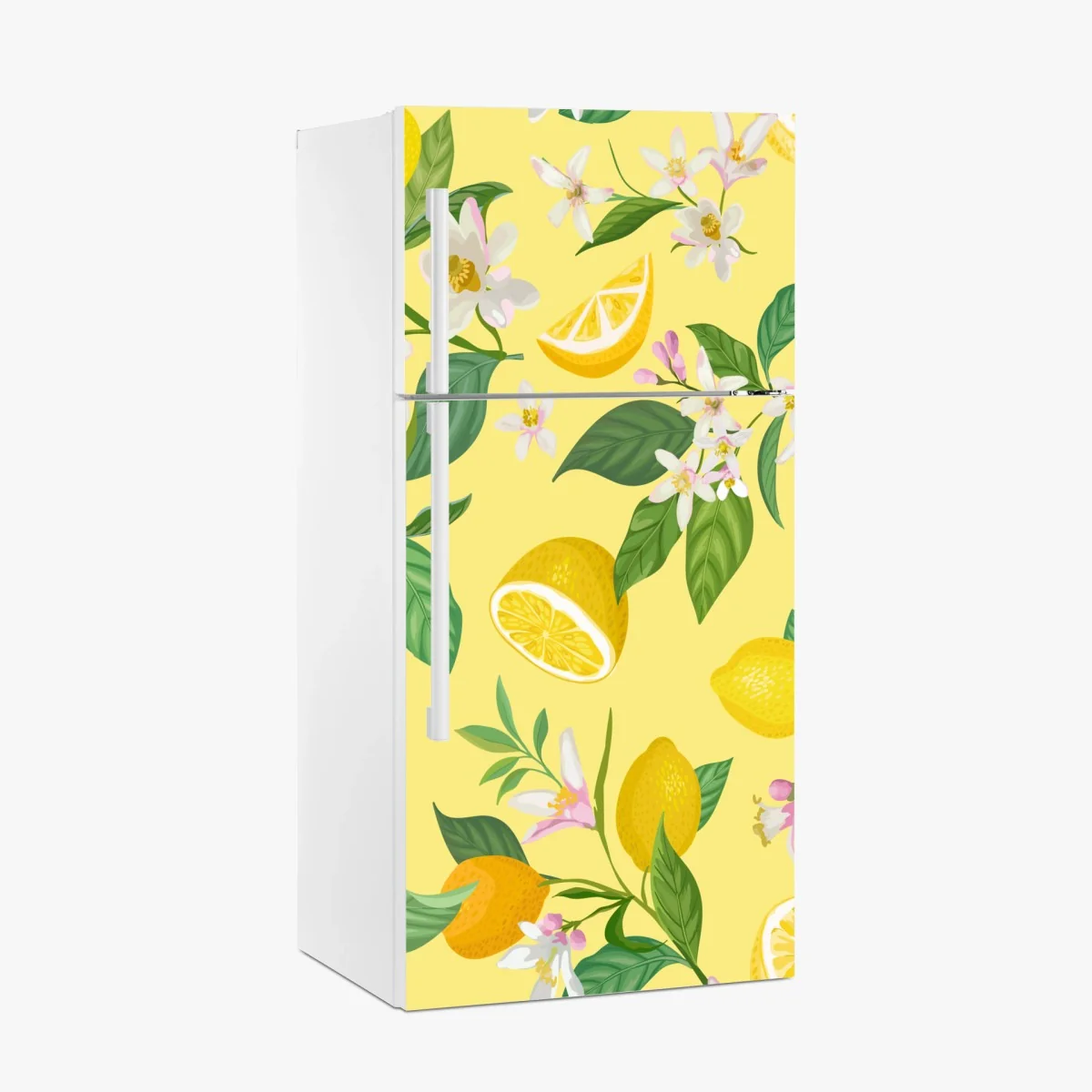 Kühlschrankaufkleber zitronenblüten botanisches muster – Wallnifity®