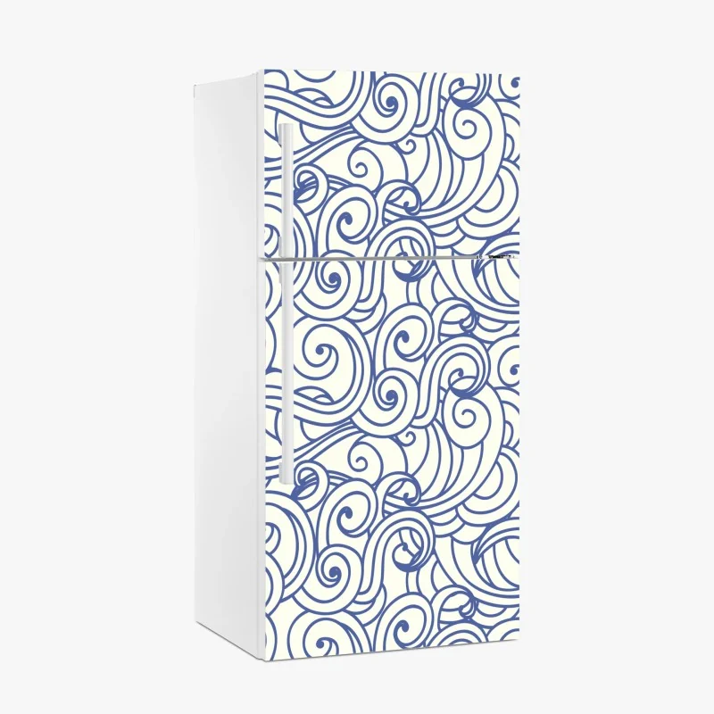 Kühlschrankaufkleber elegantes graues damastmuster – Wallnifity®