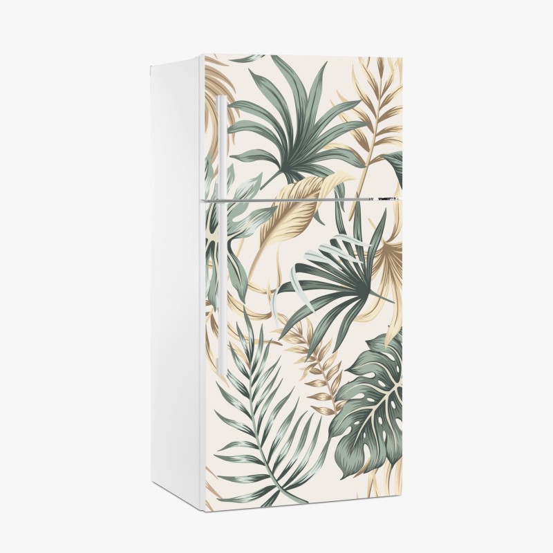 Kühlschrankaufkleber goldenes fächermuster im art-deco-stil – Wallnifity®