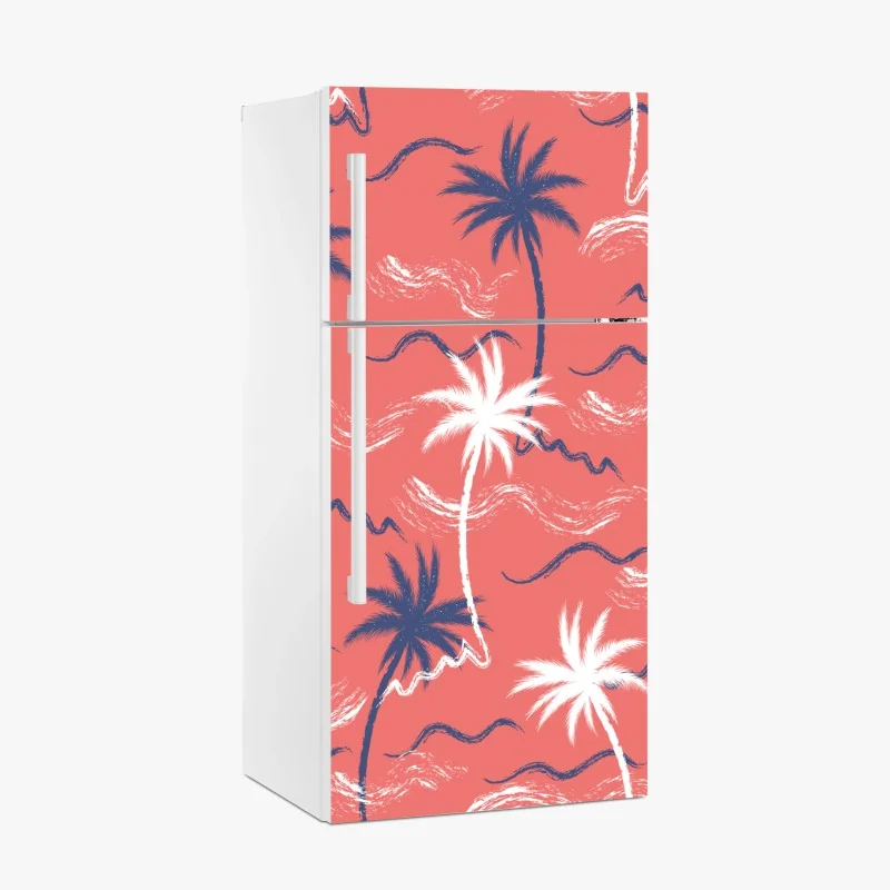 Kühlschrankaufkleber frische pizza mit basilikum und cherrytomaten – Wallnifity®