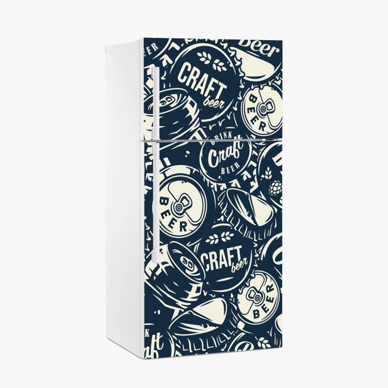 Kühlschrankaufkleber minimalistisches geometrisches interieur mit oberlicht – Wallnifity®