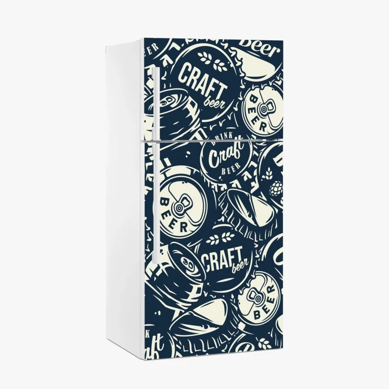 Kühlschrankaufkleber muster mit craft-bier kronkorken